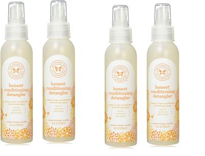 The Honest Company Conditioning Detangler, Leave-in Conditioner and Fortifying Spray - Sweet Orange Vanilla, 4 fl oz, 4 Bottles