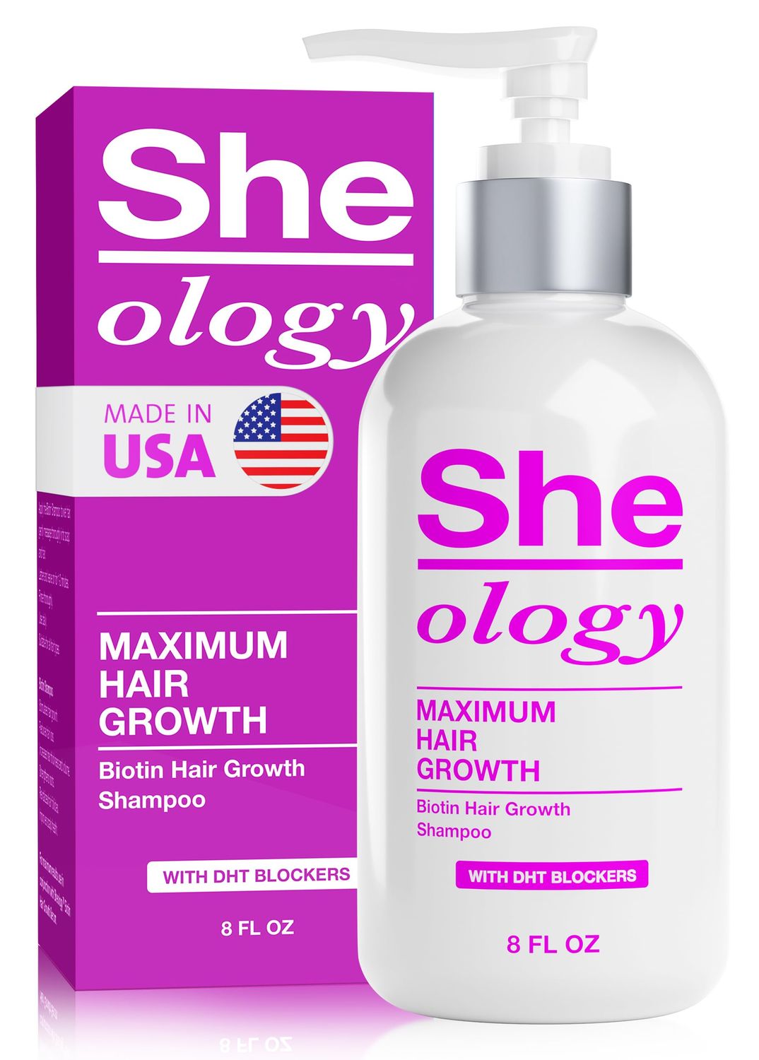 Sheology Hair Growth Shampoo for Thinning Hair for Women - Biotin, Keratin - Saw Palmetto - DHT Blockers - Reduces Hair Loss, Promotes Growth Thickening - Made in USA by Guyology Labs