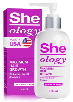 Sheology Hair Growth Shampoo for Thinning Hair for Women - Biotin, Keratin - Saw Palmetto - DHT Blockers - Reduces Hair Loss, Promotes Growth Thickening - Made in USA by Guyology Labs