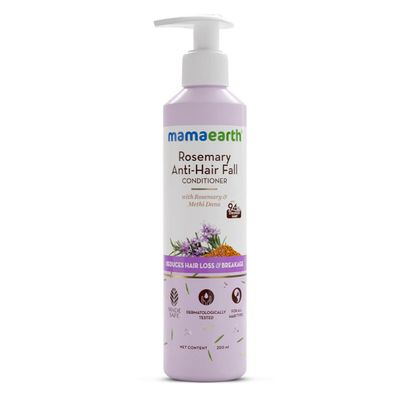 MAMAEARTH Rosemary Anti-Hair Fall Conditioner with Rosemary Methi Dana Reduces Hair Loss Breakage Hydrating Formula for Damage Repair 8.45 Fl Oz (250ml)