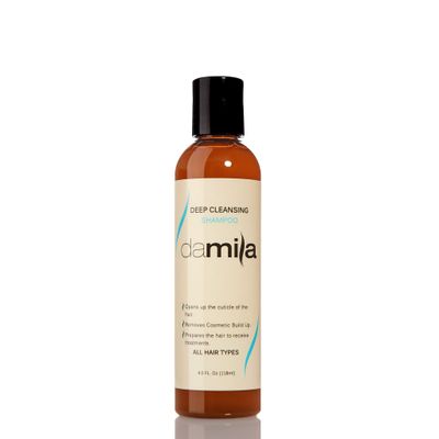 damila Deep Cleansing Shampoo - Clarifying Shampoo For All Hair Types - Degreases, Removes Residue and Product Build Up - Prepares Hair for Keratin Hair Treatment (4 Fl Oz)