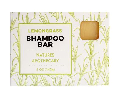 Nature&#39;s Apothecary Lemongrass Shampoo Bar - All-Natural, Handmade in USA - Eco-Friendly, Vegan - Sulfate-Free - All Hair Types - 5 oz.