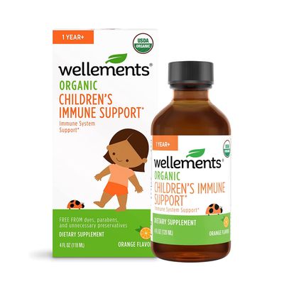 Wellements Organic Children s Immune Support Syrup Immune System Support for Kids wVitamin C Zinc, USDA Organic, Free from Dyes, Parabens Top 9 Most Common Allergens Orange Flavor, 4 fl oz