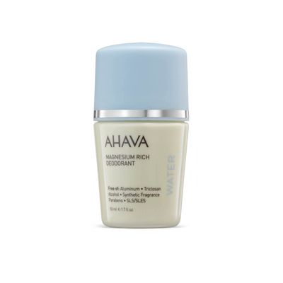AHAVA Dead Sea Water Magnesium Rich Deodorant - Reduces Sweat Odors, Maintains Underarms Dry, Suitable for Sensitive Skin, Enriched with Exclusive Osmoter, Bergamot Fruit Olive Plant, 1.7 Fl.Oz