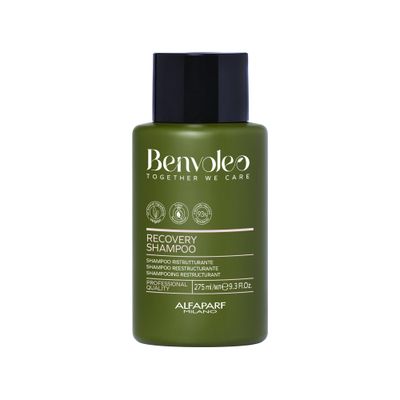 Alfaparf Milano Benvoleo Recovery Shampoo for Damaged Hair - Clean, Vegan, Sustainable Hair Care - Sulfate Free Shampoo - Repairs, Reconstructs, Protects - Natural Ingredients - 9.3 FL. Oz.
