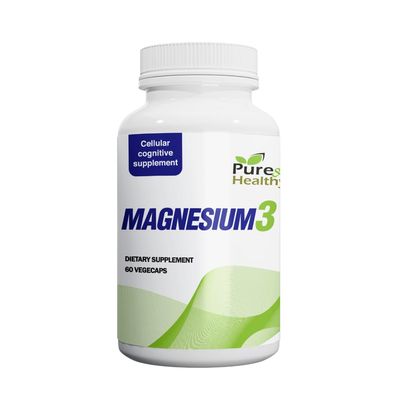 Pure Healthy Magnesium3 300mg of Magnesium Glycinate, Malate, Citrate for Muscles, Nerves, Stress, Energy