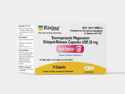 Rising Health - Esomeprazole Magnesium Delayed-Release Capsules, USP - Treats Frequent Heartburn - 20 mg - 42 Count