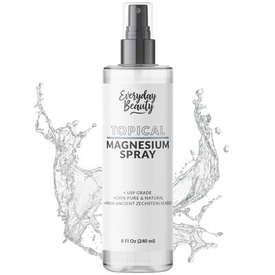 Topical Magnesium Spray - All Natural - USP Grade Magnesium - Large 8 Fl Oz Bottle with Mist Cap - Made in USA