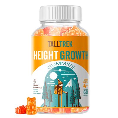 Height Growth Supplement Gummies - Growth Development Vitamins to Grow Taller with Ashwagandha Calcium Vitamin D3 K2 Zinc L-Arginine for Kids, Teens Adults - Bone Strength Support Multivitamins