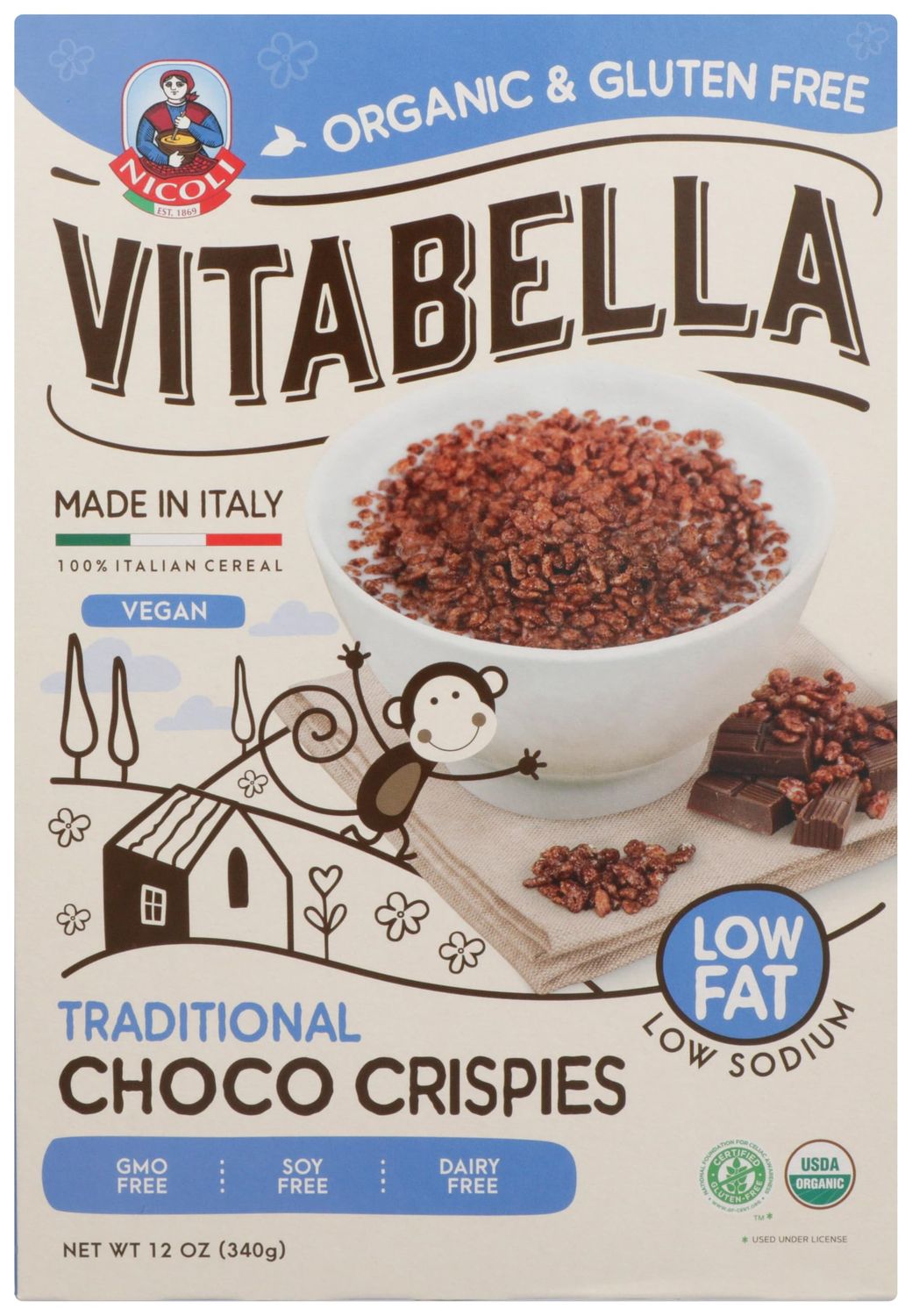 VITABELLA Organic Traditional Chocolate Crispies, 12 OZ