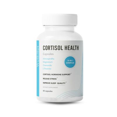 Welldiet Cortisol Supplement, 10-in-1 Cortisol for Women Men - Magnesium, Ashwagandha, Rhodiola, Chamomile, L-Theanine, Vitamin C D3-60 Capsules