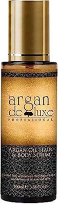 Argan De Luxe 100 Pure Morrocan Oil Perfect for Leave in Treatment Conditioner- Hair and Body Serum 3.38 Ounces .