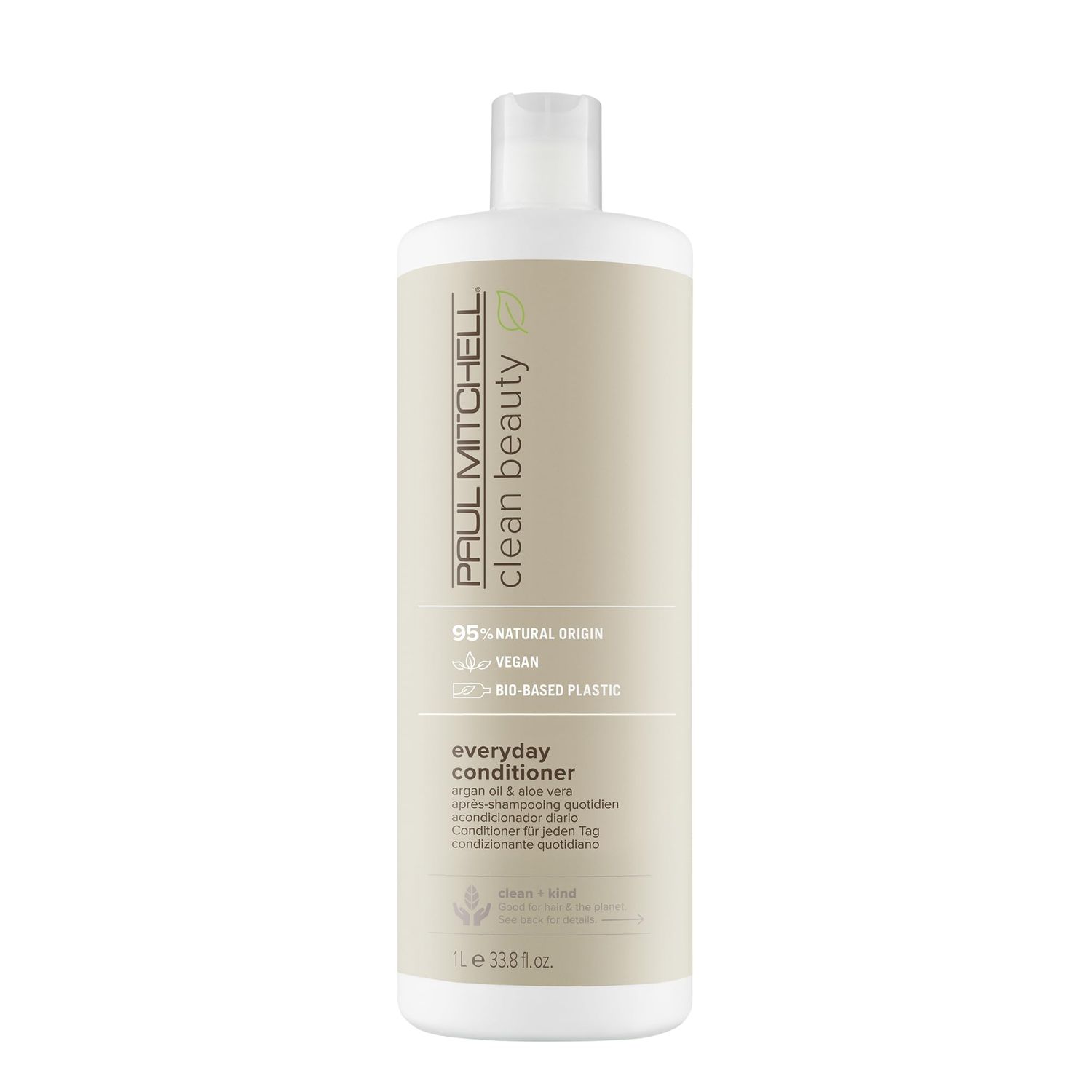 Paul Mitchell Clean Beauty Everyday Conditioner, Ultra-Rich Formula, Improves Elasticity, For All Hair Types, 33.8 fl. oz.