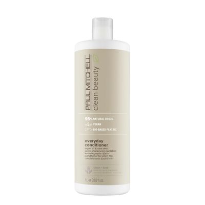Paul Mitchell Clean Beauty Everyday Conditioner, Ultra-Rich Formula, Improves Elasticity, For All Hair Types, 33.8 fl. oz.