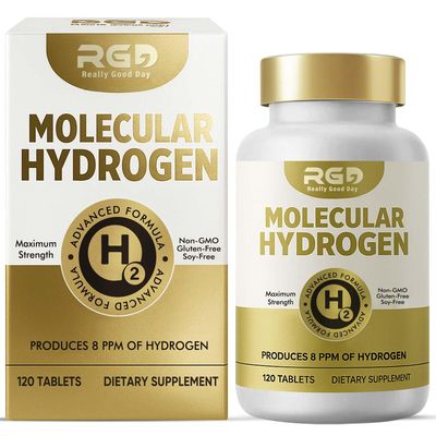 Hydrogen Water Tablets with Magnesium, H2 Molecular Fast-Dissolving Hydrogen Supplements, Supports Brain Health and Cognitive Function, Non GMO 120 Tablets 60 Servings