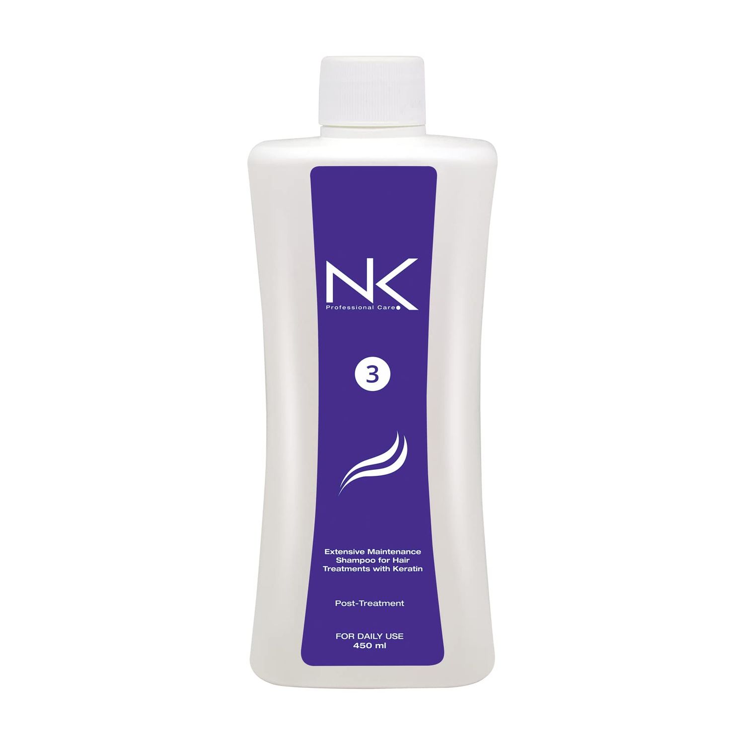 NK Professional Care Extensive Maintenance Shampoo Step 3 for All Hair Types, Moisturizing with Milk Protein, Shine with Betaine, Smoothening, Split Ends, 15 Oz
