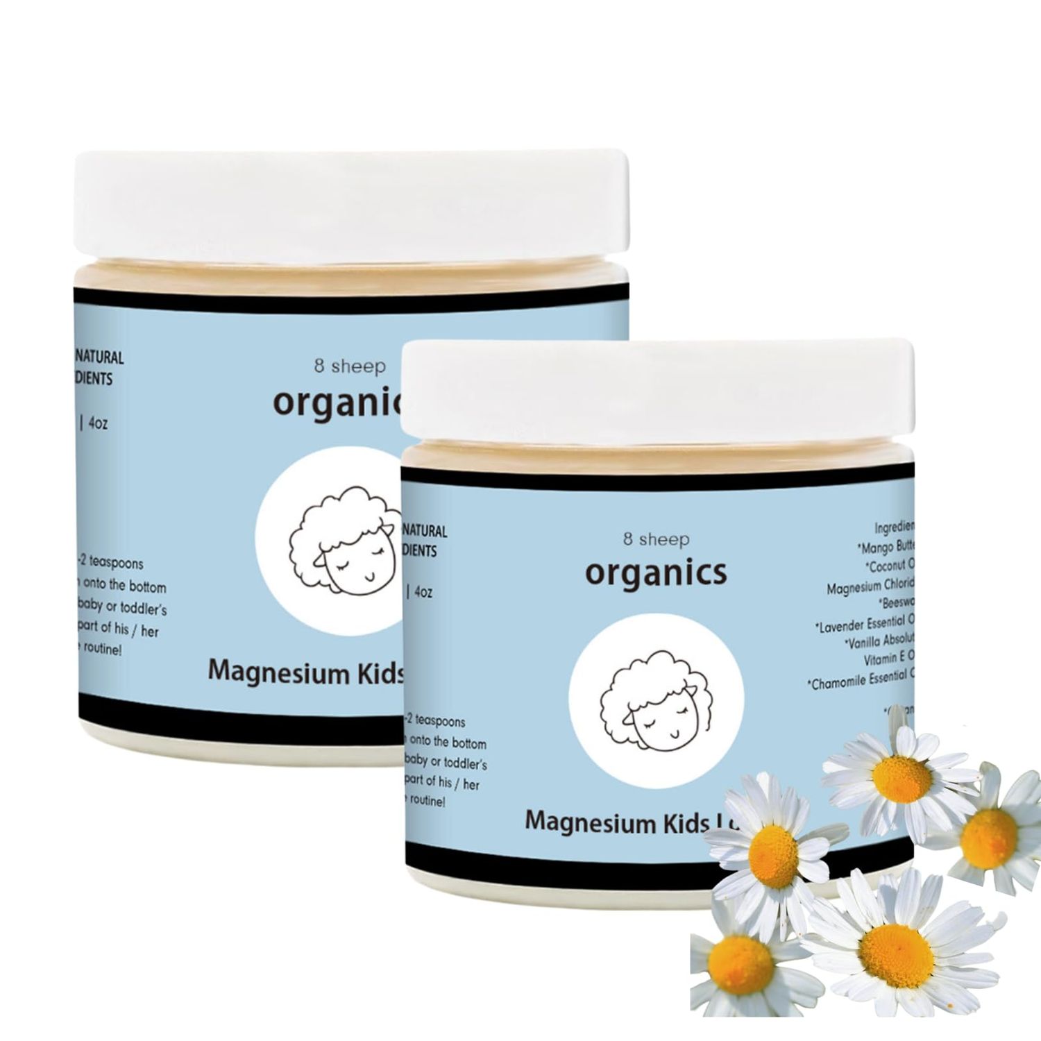 Uioecn 2PCS Organics Magnesium Lotion for Kids,Magnesium Lotion, Topical Magnesium Cream, Without Melatonin, Helps Kids Stay Calm at Bedtime and During The Night