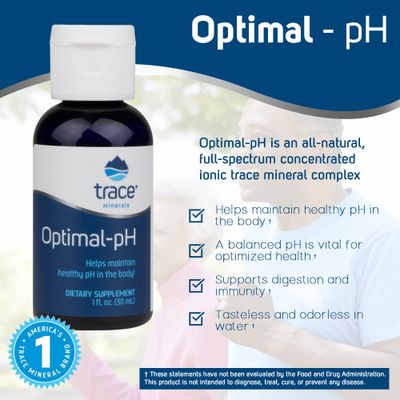 Trace Minerals Optimal-pH - Concentrated Ionic Mineral Supplement for Digestive Immune Health - Digestion pH Support Supplement with Magnesium Boron - 1 fl oz (About 120 Servings)