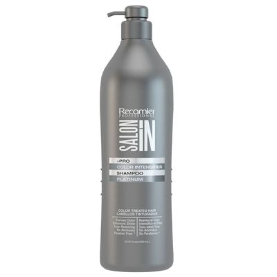 Saloon in Color Intensifier Shampoo Platinium Recamier Professional Champu Platinum 33.8 Ounces - 1000 Mililiter
