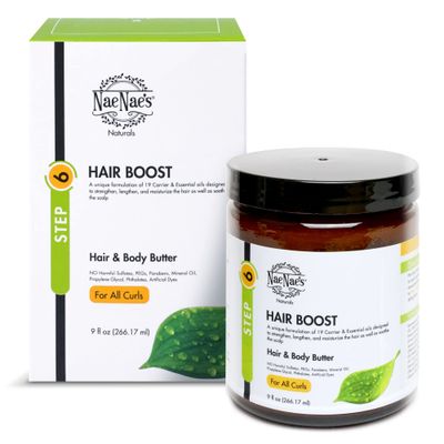 Nae Nae&#39;s Hair Boost - Handmade Hair Body Butter Conditioner, Hair Thickening Treatment and Moisturizer with 19 Natural Ingredients (9oz)