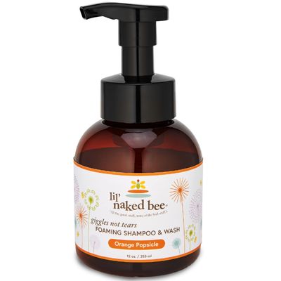 The Naked Bee Orange Popsicle Giggles Not Tears Foaming Shampoo Wash 12 oz.