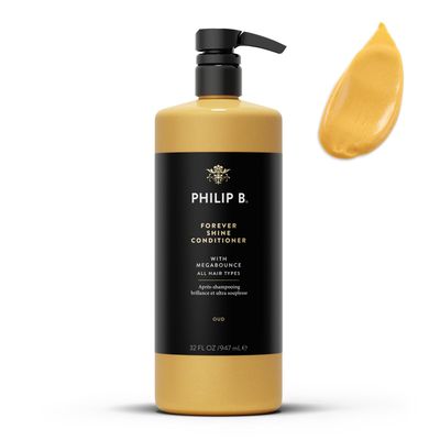 PHILIP B. Forever Shine Hair Conditioner With Notes of Pure Oud, 32 oz. (947 ml) - With Megabounce, Add Volume Shine for Days, For All Hair Types