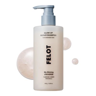 FELOT Glow Up Repair Shampoo - Floral Woody Musk Sulfate-Free, Vegan, Hydrating Formula with Amino Acids Oils for Cuticle Care, Protein Bonding, Damage Repair, Strength Shine - 10.58 fl. oz.