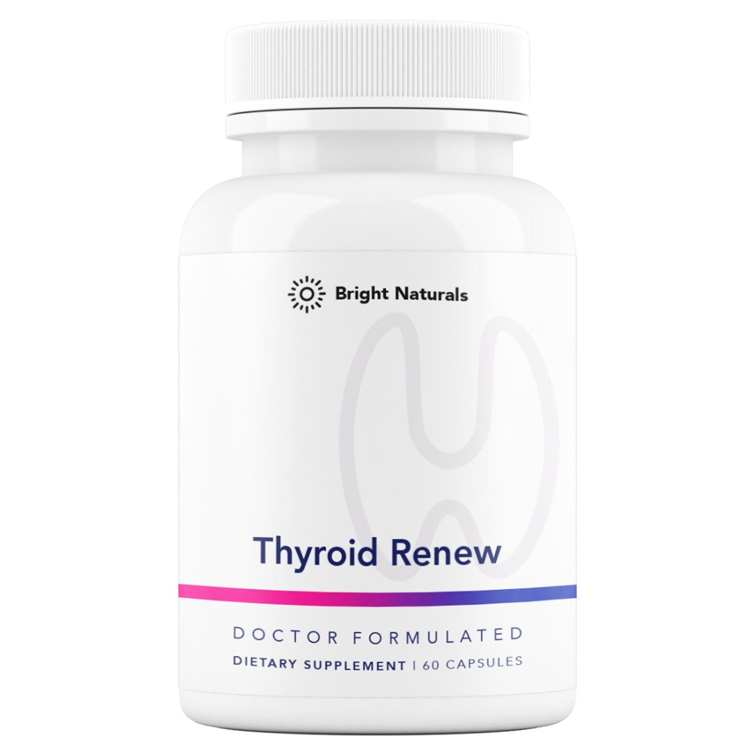 Bright Naturals Thyroid Renew Supplement - Women s Thyroid Support for Focus and Energy with Zinc Selenium Copper and Thyroid Superfoods - Made in The USA, 60 Capsules
