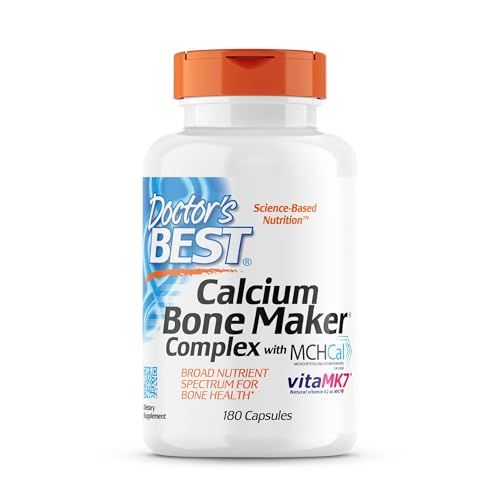 Doctor&#39;s Best Calcium Bone Maker Complex with MCHCal, Supports Bone Health, Muscular, Skeletal Vascular Health, 180 Caps