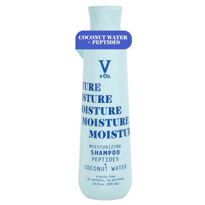 VCO. Beauty Moisturizing Shampoo 12 Oz. - Sulfate Free, Color Safe, and Gentle Formula with Peptide Technology Boosting Hydration for Dry, and Color Treated Hair