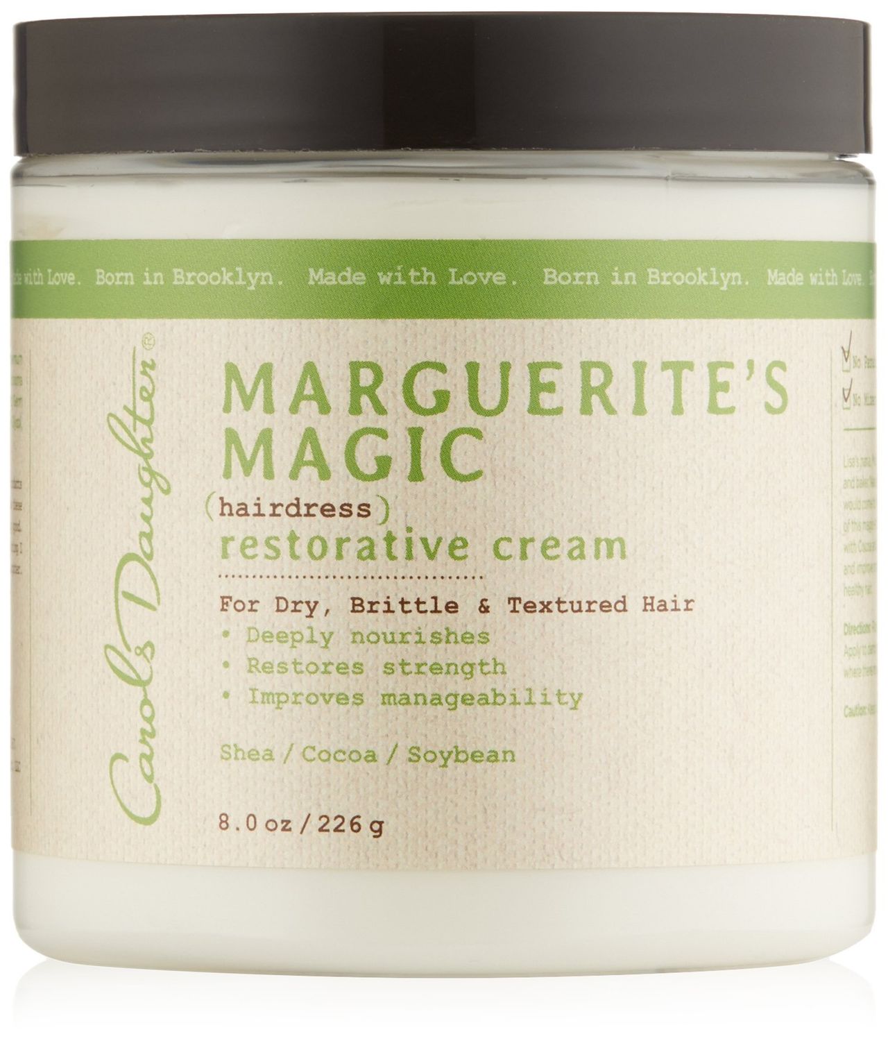 Carol&#39;s Daughter Marguerite&#39;s Magic Restorative Conditioning Cream for Thick Curly Natural Hair- Hair Moisturizer for Dry, Damaged Hair - Made with Shea and Cocoa Butter, 8 oz