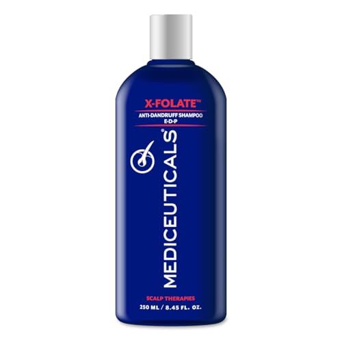 Mediceuticals X-Folate Shampoo Anti Dandruff Shampoo for Women and Men - Persistent Dandruff Control - For Scaly, Flaky Scalp and Scalp Buildup - Reduces Itching - 8.45 oz 250ml