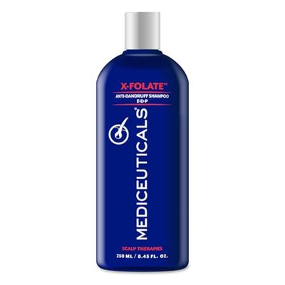 Mediceuticals X-Folate Shampoo Anti Dandruff Shampoo for Women and Men - Persistent Dandruff Control - For Scaly, Flaky Scalp and Scalp Buildup - Reduces Itching - 8.45 oz 250ml