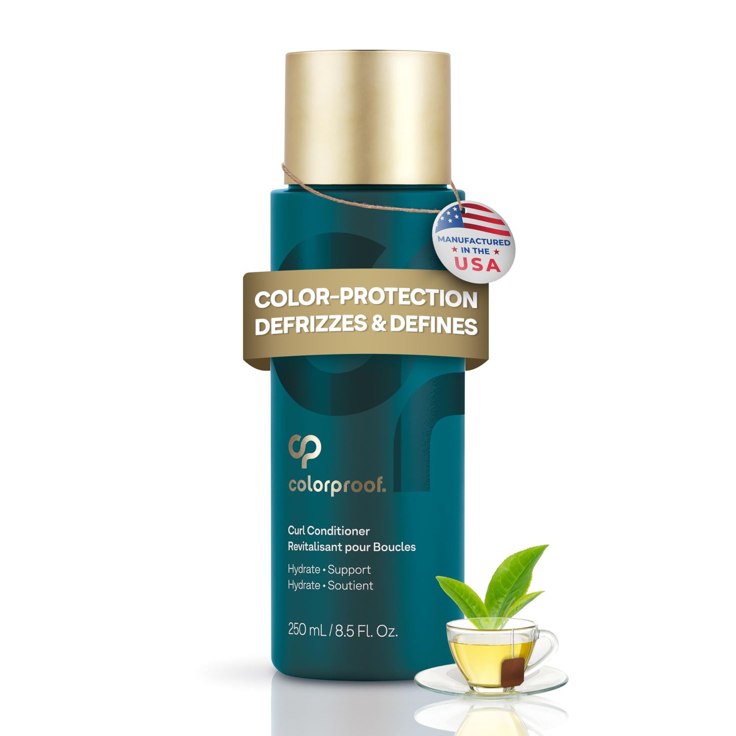 Colorproof Curl Conditioner for Women 8.5 Fl. Oz. Sulfate Free Conditioner for Curly Hair that Nourishes, Smooths, and Strengthens for Vibrant Curls and Waves, White Tea Scent