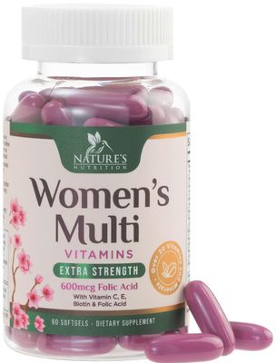 Multivitamin for Women with Iron, Calcium, Zinc, Vitamin A, C, D, E, B Vitamins for Bone, Skin Immune Health Support, Nature&#39;s Daily Womens Multivitamins for Women&#39;s Energy Health, 60 Softgels