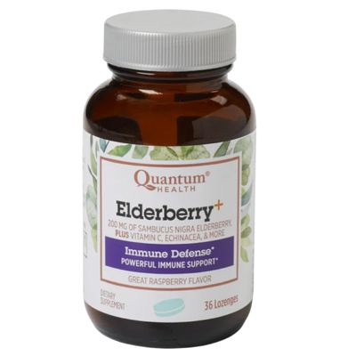 Quantum Health Elderberry LozengesRaspberryProvides Powerful Immune SupportFormulated with Echinacea and Vitamin C36 Count