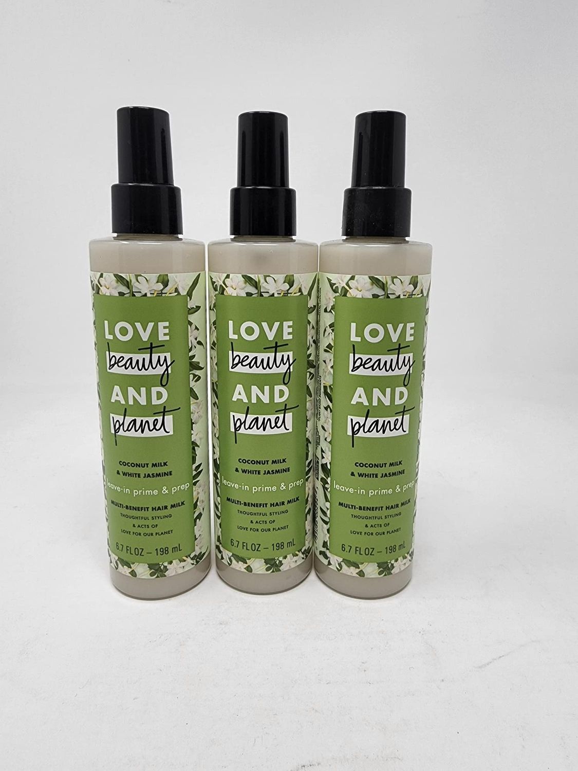 Love Beauty And Planet Coconut Milk White Jasmine Leave in Prime and Prep Hair Milk PACK OF 3