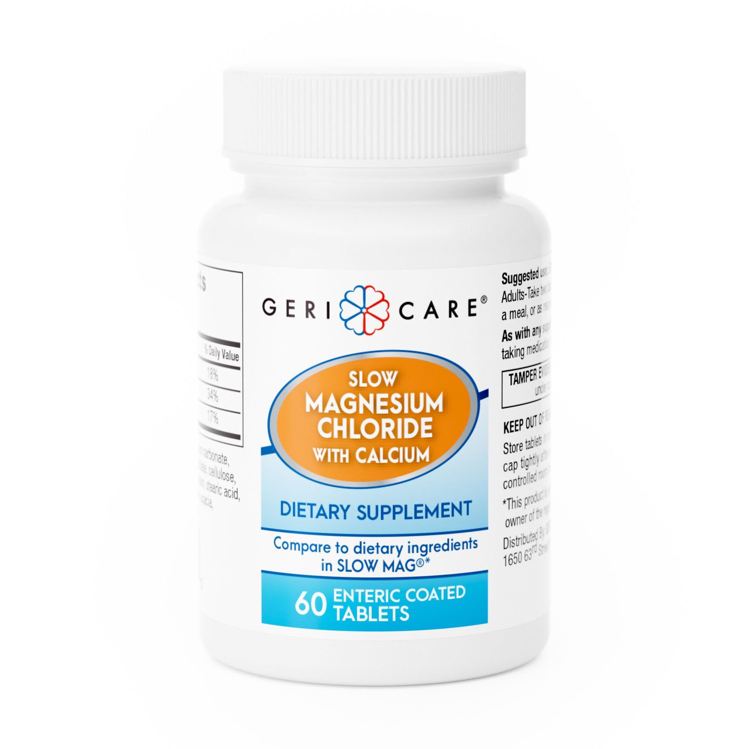 Gericare Slow Magnesium Chloride Calcium Tablets by Geri-Care Nutritional Supplement 60 Count Bottle (Pack of 1)