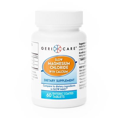 Gericare Slow Magnesium Chloride Calcium Tablets by Geri-Care Nutritional Supplement 60 Count Bottle (Pack of 1)