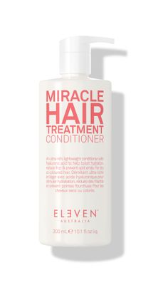 ELEVEN AUSTRALIA Miracle Hair Treatment Conditioner Infused With Hyaluronic Acid to Help Boost Hydration, Reduce Frizz Prevent Split Ends - 10.1 Fl Oz
