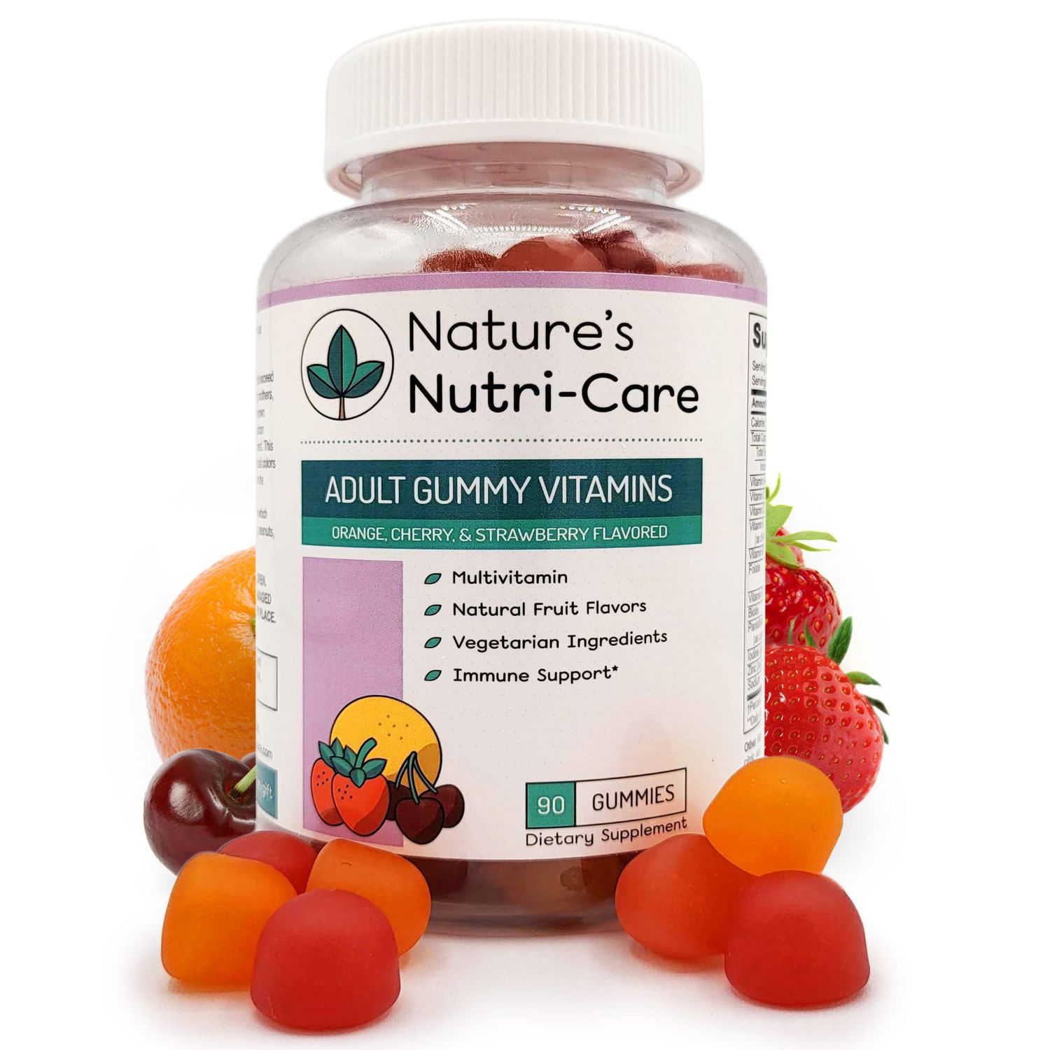 Nature&#39;s Nutri-Care Gummy Vitamins - Multivitamins for Women, Mens Multivitamin Gummies, Chewable Vitamin for Adults, Women s Men s Multi Supplements, Natural Vegetarian Gummy, Made in USA