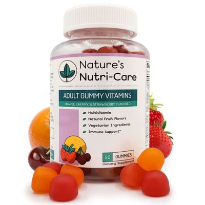 Nature&#39;s Nutri-Care Gummy Vitamins - Multivitamins for Women, Mens Multivitamin Gummies, Chewable Vitamin for Adults, Women s Men s Multi Supplements, Natural Vegetarian Gummy, Made in USA