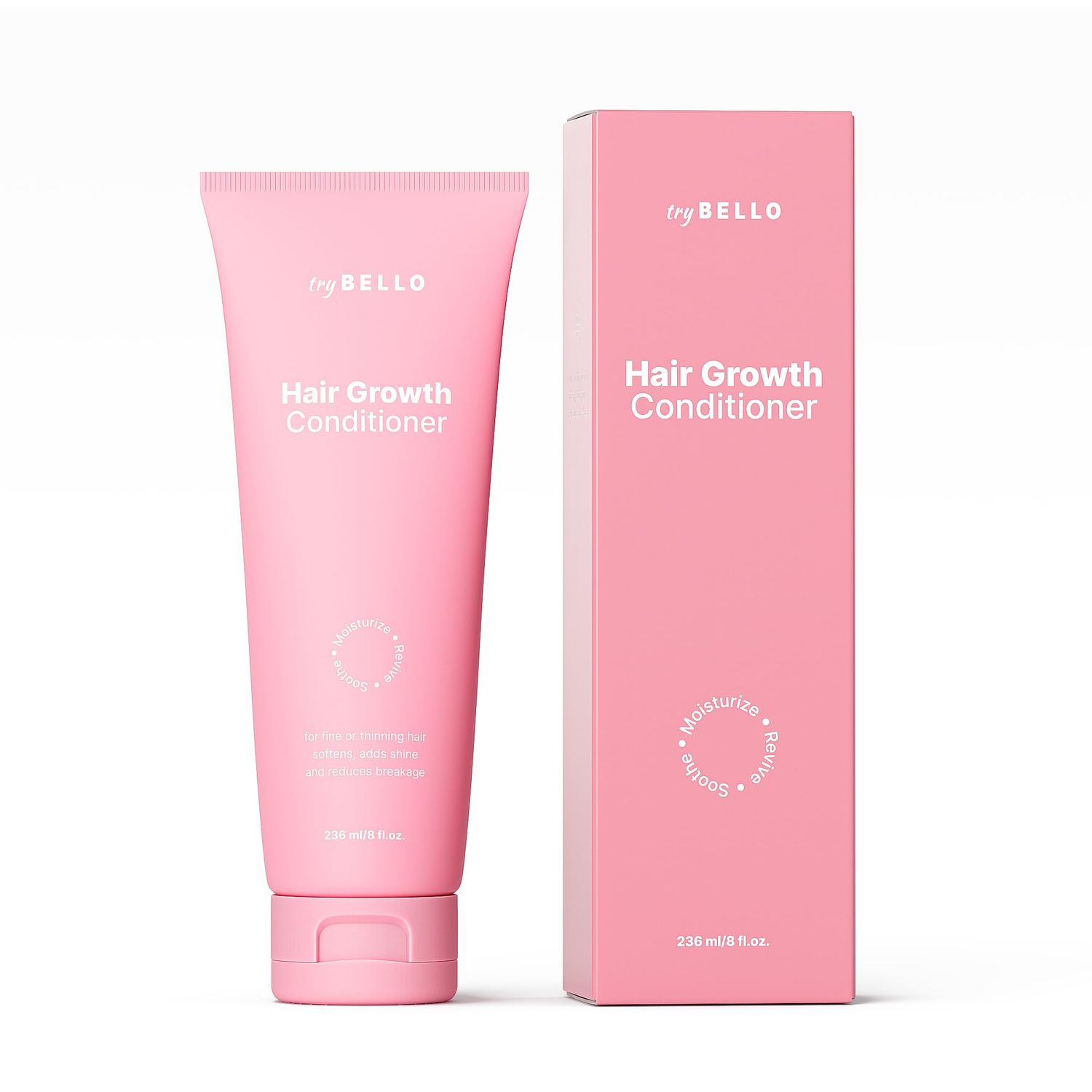 Trybello Hair Growth Conditioner Deep Hydration Strengthening for Thicker Hair Aloe Vera, Turmeric, and Urucum Extract Sulfate-Free, Vegan, Anti-Breakage Formula
