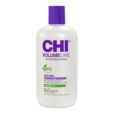 CHI VolumeCare Volumizing Conditioner, Increases Volume on Thin, Fine, or Flat Hair, Moisturizing Formula, Sulfate, Paraben, Cruelty-Free, 12 Oz