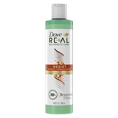 Dove REAL Bio-Mimetic Care Conditioner For Breakage-Prone Hair Resist Silicone-Free Conditioner With Coconut Vegan Elastin 10oz