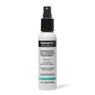Generic Value Products Nourishing Silk Leave In Treatment, Strengthens and Restores Moisture, Adds Silky Shine, Detangles, ColorSafe Treatment, 4 Oz