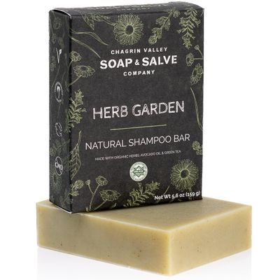 Chagrin Valley Soap Salve Organic Natural Shampoo Bar - Herb Garden (1 Bar)