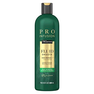 TRESemm Cruelty-free Pro Infusion Fluid Smooth Conditioner For Silky Supple Hair Infused With Natural Coconut Droplets Plant-Based Salon Protein Niacinamide 16.5oz