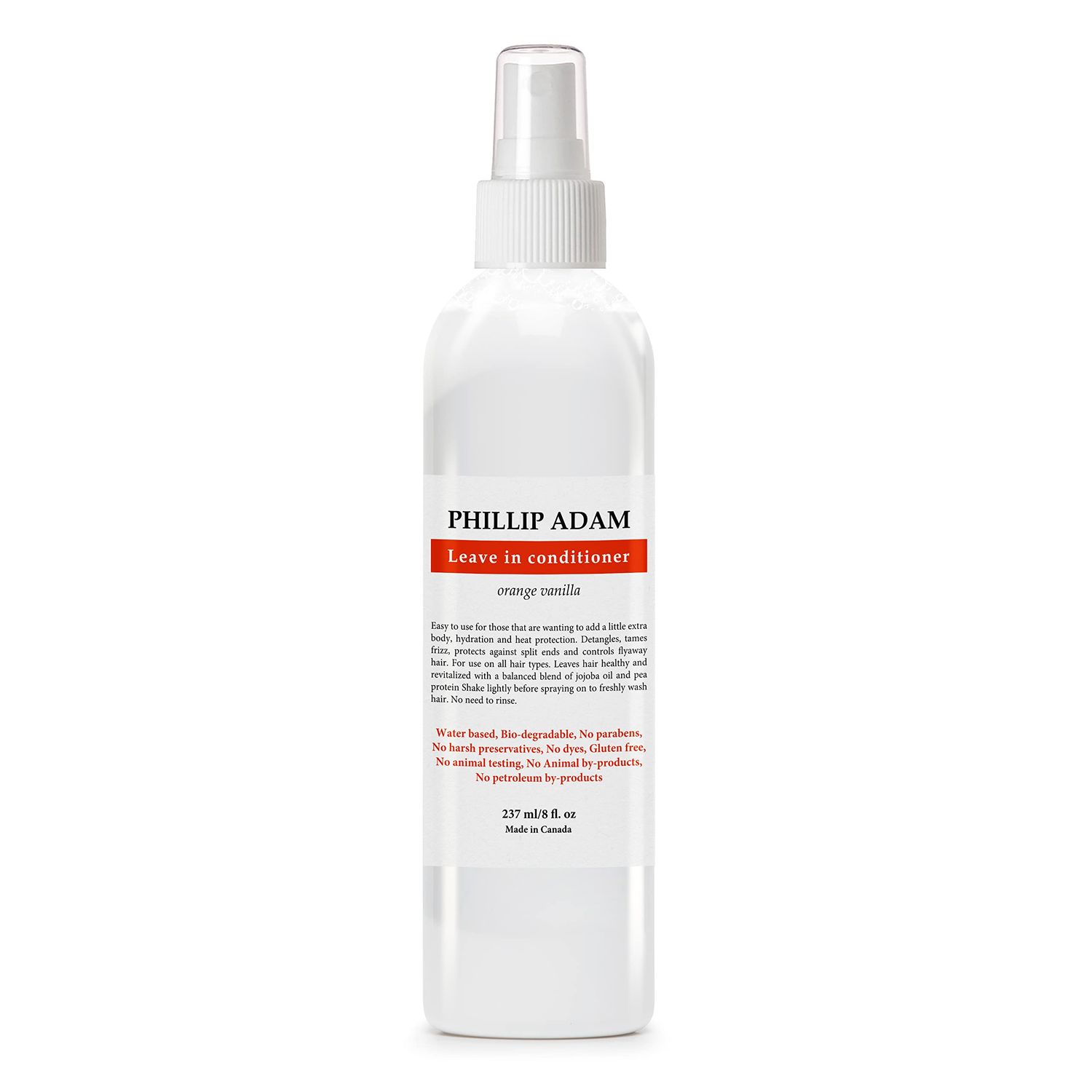 Phillip Adam Orange Vanilla Leave In Conditioner For All Types of Hair - Hydrates, Detangles Reduces Frizz - All Natural Based Ingredients - 8 fl. oz
