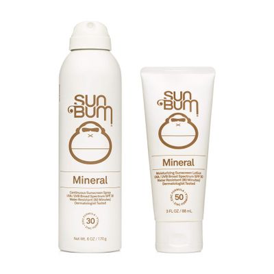 Sun Bum Sun Bum Mineral Spf 30 Sunscreen Spray and Spf 50 Lotion Vegan and Reef Friendly (octinoxate Oxybenzone Free) Broad Spectrum Zinc Sunscreen With Uvauvb, 2 Count